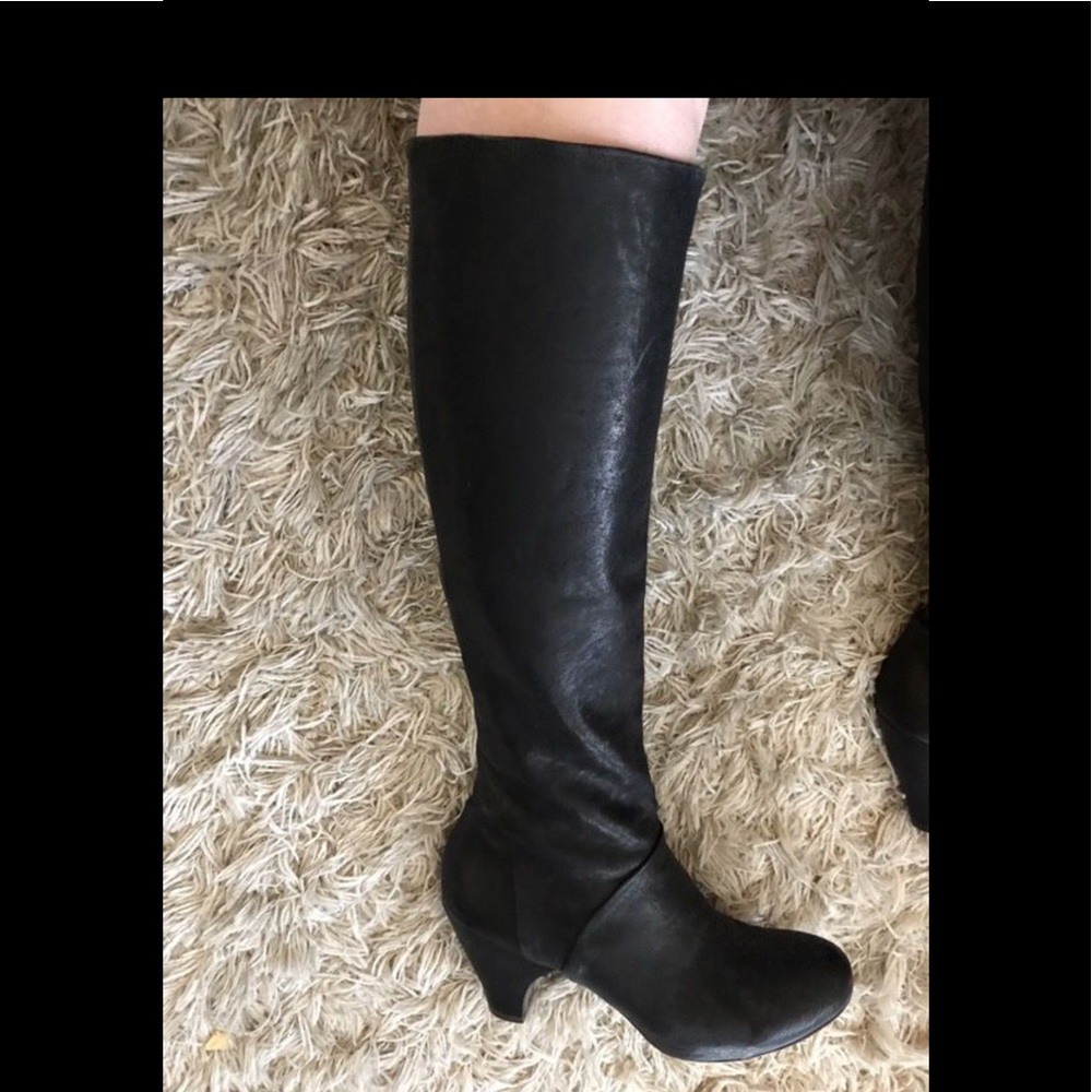 Coclico black leather knee high boots Spain sz 41
